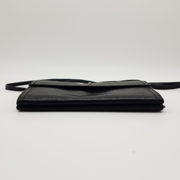 Vintage Wilson Accessories Australia Black Leather Mulit Compartment Crossbody - Picture 16 of 16